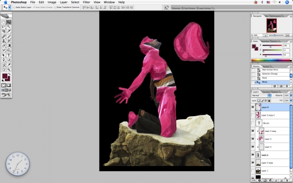 Creation of burned men: Step 5